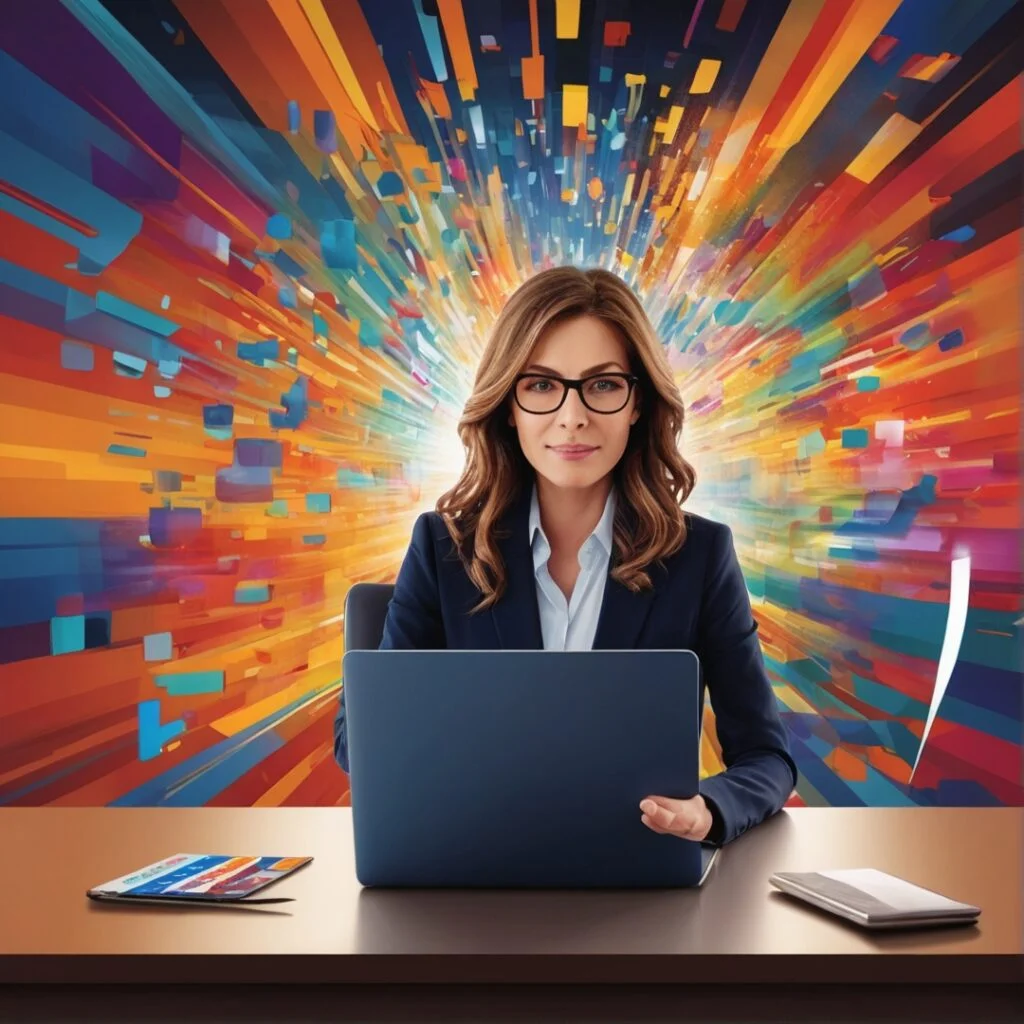 A_dynamic_Business_Girl_her_laptop